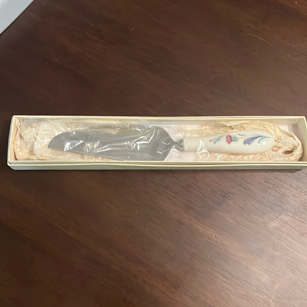 Lenox Poppies On Blue Serving Utensil NWT